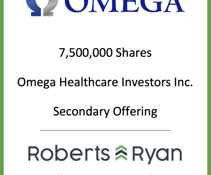 Tombstone - Omega Healthcare 2019.09.10