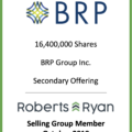 BRP Group - Selling Group Member October 2019