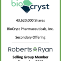 BioCryst Pharmaceuticals - Selling Group Member November 2019