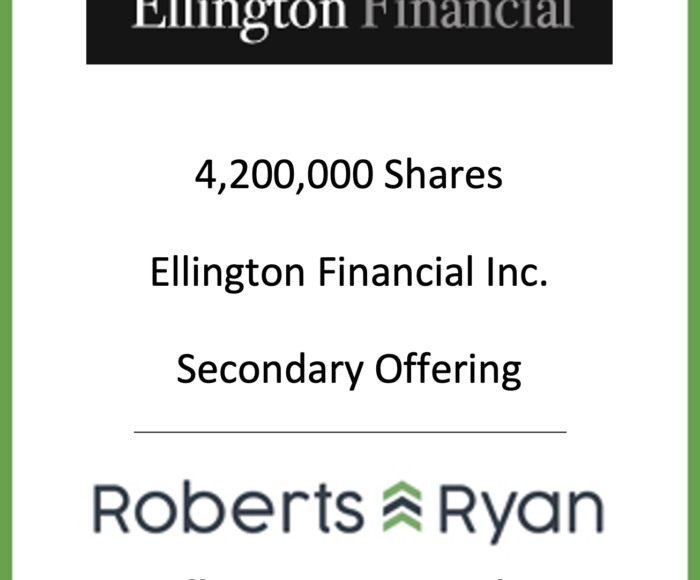 Tombstone - Ellington Financial 2019.11.19