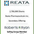 Reata Pharmaceuticals - Selling Group Member November 2019
