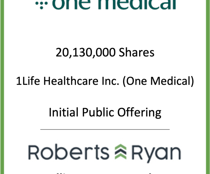 Tombstone - 1Life Healthcare 2020.01.31
