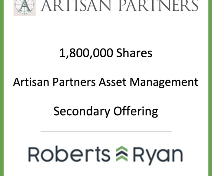 Tombstone - Artisan Partners 2020.02.20