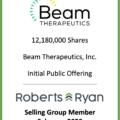 Beam Therapeutics - Selling Group Member February 2020