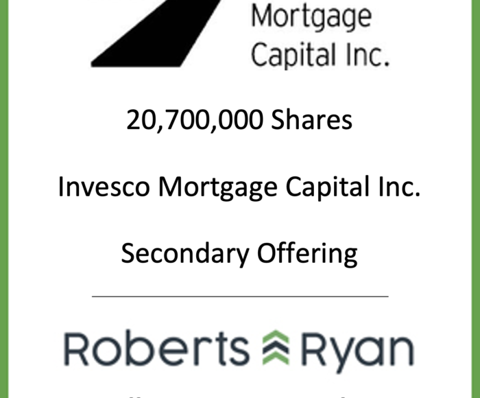 Tombstone - Invesco Mortage Capital 2020.02.04