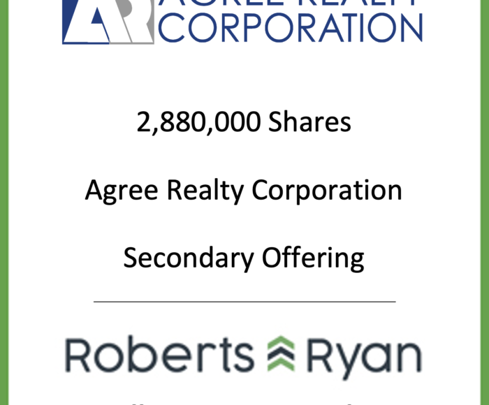 Tombstone - Agree Realty 2020.03.31