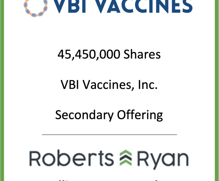 Tombstone - VBI Vaccines 2020.04.22