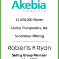 Akebia Therapeutics - Selling Group Member May 2020