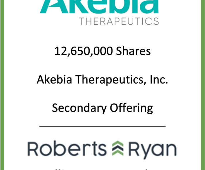 Tombstone - Akebia Therapeutics 2020.05.12