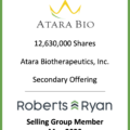 Atara Biotherapeutics - Selling Group Member May 2020