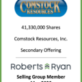 Comstock Resources - Selling Group Member May 2020