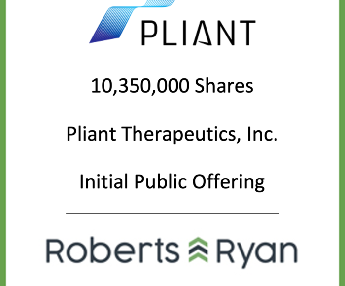 Tombstone - Pliant Therapeutics 2020.06.03