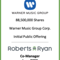 Warner Music Group - Co-Manager June 2020