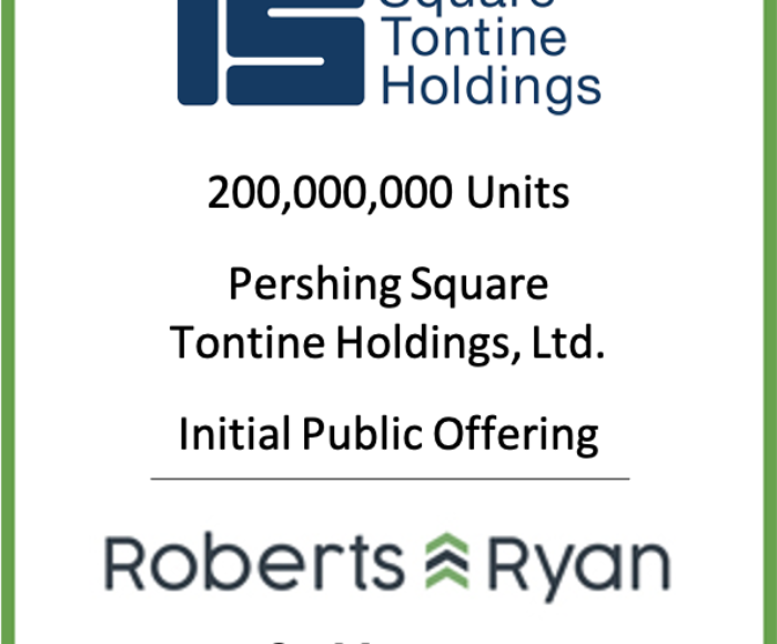 Tombstone - Pershing Square Tontine Holdings 2020.07.22