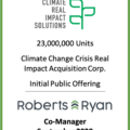 Climate Real Impact Solutions - Co-Manager September 2020