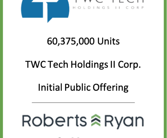 Tombstone - TWC Tech Holdings II 2020.09.09
