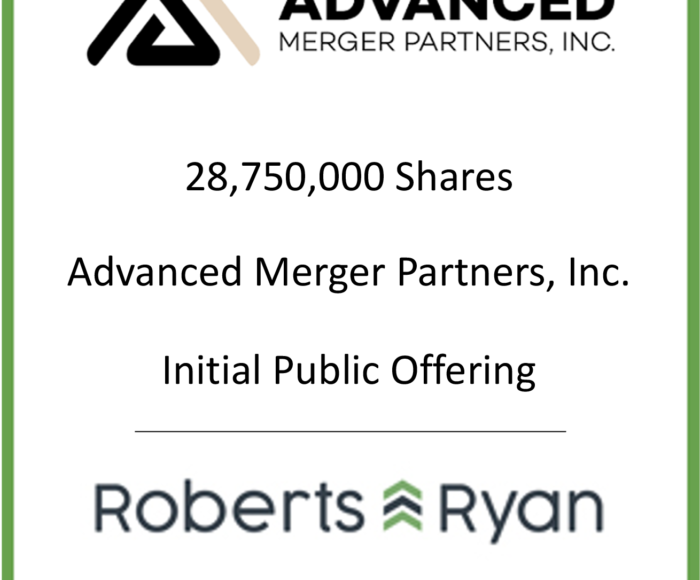 Tombstone - Advanced Merger Partners 2021.03.01