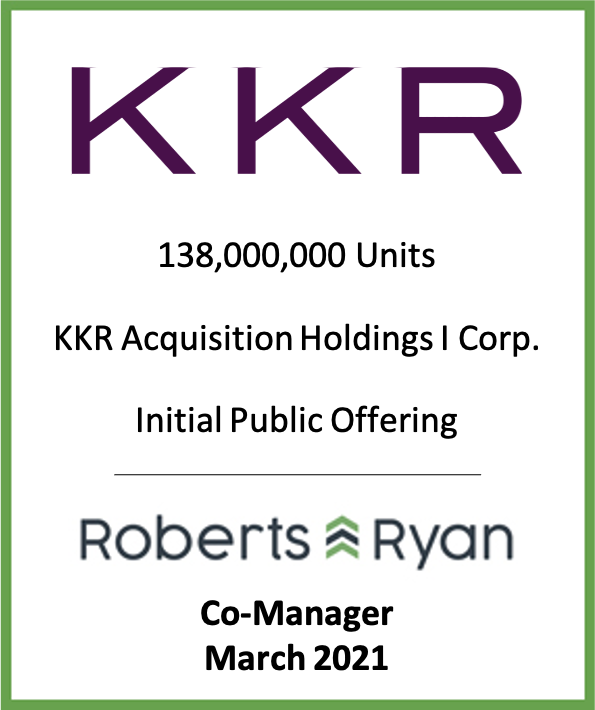 Tombstone - KKR Acquisition Holdings I 2021.03.16