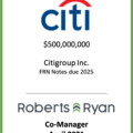 Citigroup FRN Note Due 2025 - April 2021