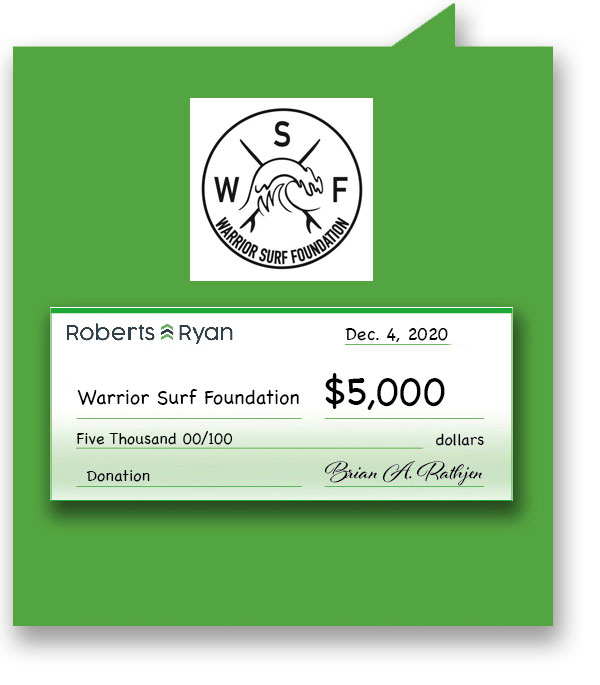 $5,000 donation to Warrior Surf Foundation