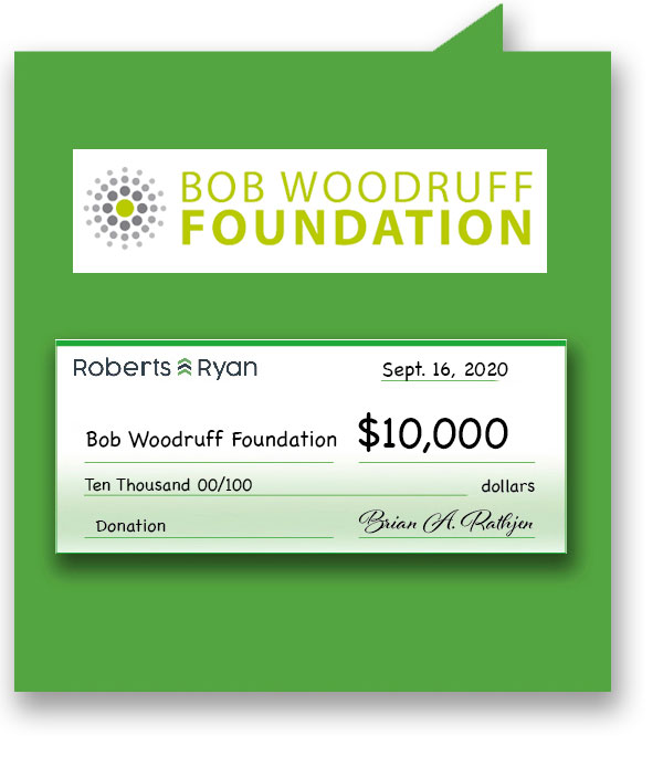 $10,000 donation to Bob Woodruff Foundation