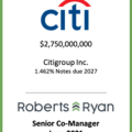 Citigroup Note Due 2027 - June 2021