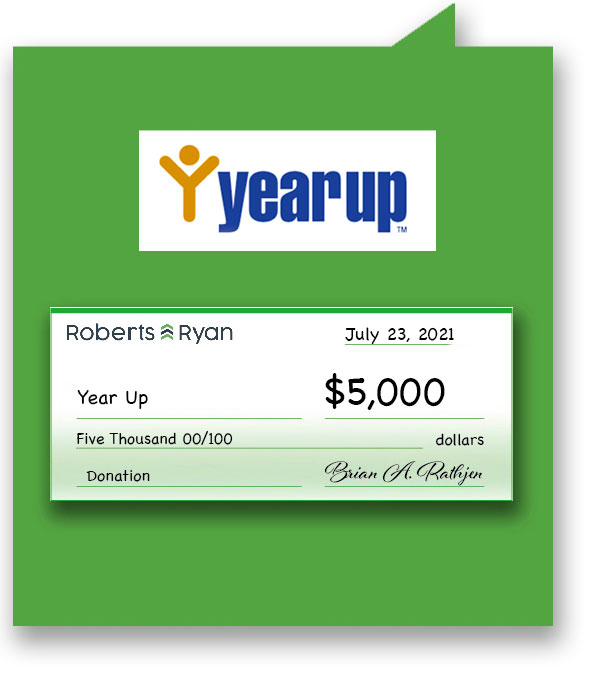 Roberts and Ryan donated $5,000 to YearUp