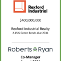Rexford Industrial Green Bonds Due 2031 - August 2021