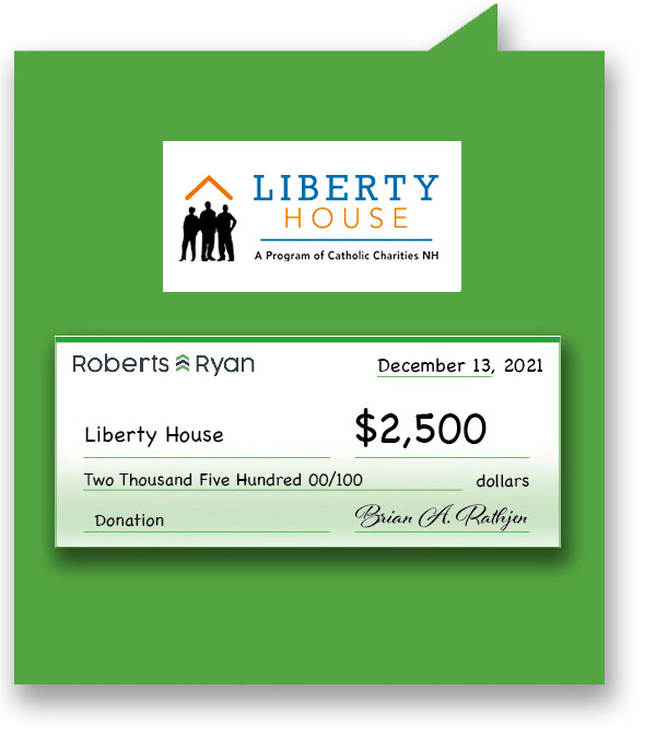 Roberts and Ryan donates $2,500 to Liberty House