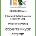 Integrated Rail Resources Acquisition Corp - Co-Manager November 2021