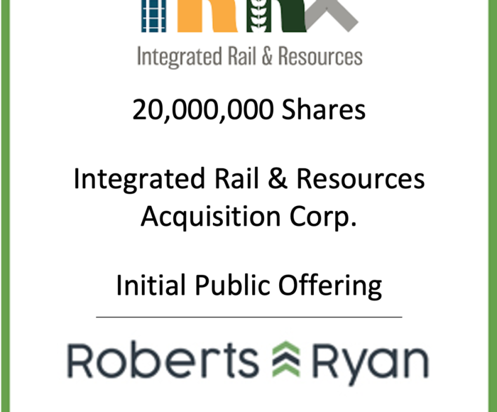 Tombstone - Integrated Rail & Resources Acquisition Corp 2021.11.10