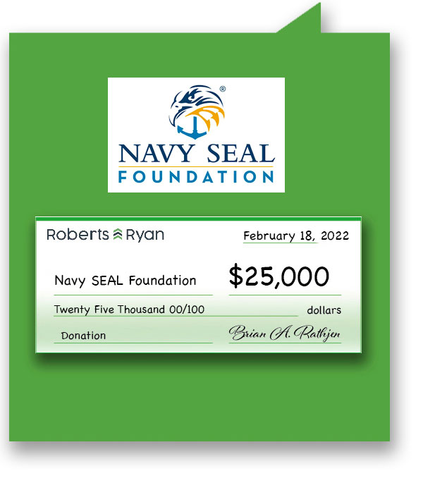 Roberts and Ryan donated $25,000 to Navy SEAL Foundation
