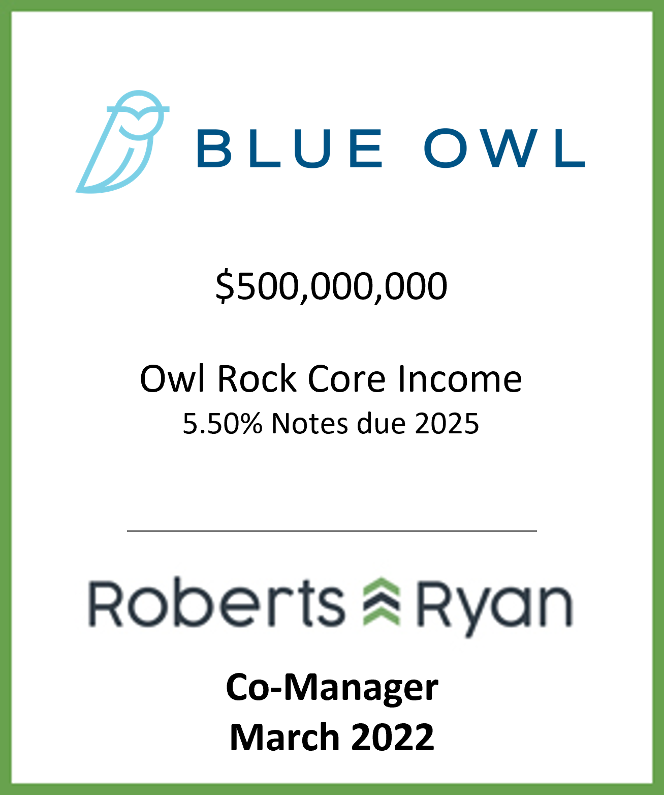 Tombstone - Blue Owl Owl Rock 2022.03.25