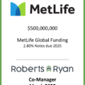 MetLife Global Funding Notes Due 2025 - March 2022