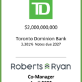 Toronto Dominion Bank Notes Due 2027 - April 2022