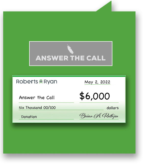 Roberts and Ryan donated $6000 to Answer the Call