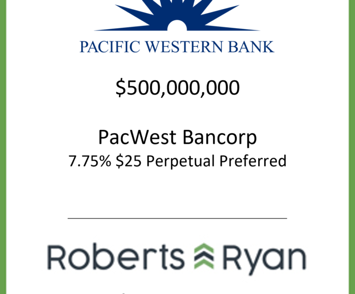 Tombstone - PacWest Bancorp 2022.06.03