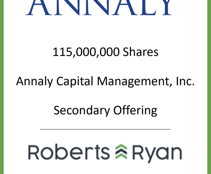 Tombstone - Annaly Capital 2022.08.02