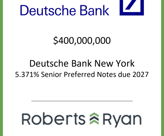 Tombstone - Deutsche Bank NY 2022.09.09