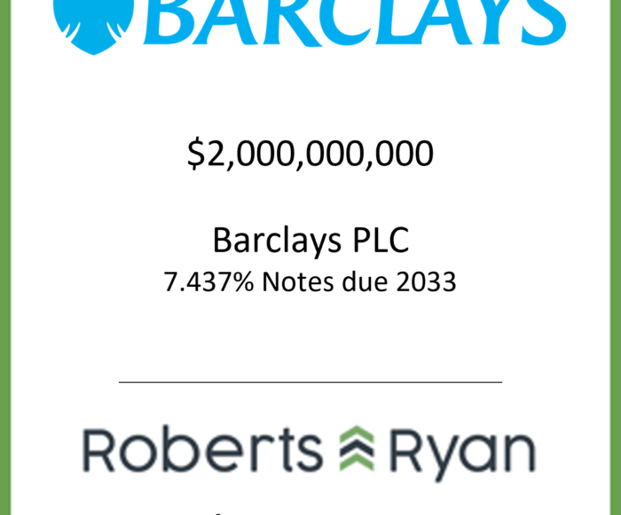 Tombstone - Barclays 2022.10.28