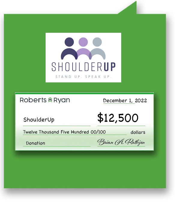 Roberts and Ryan donated $12,500 to ShoulderUp
