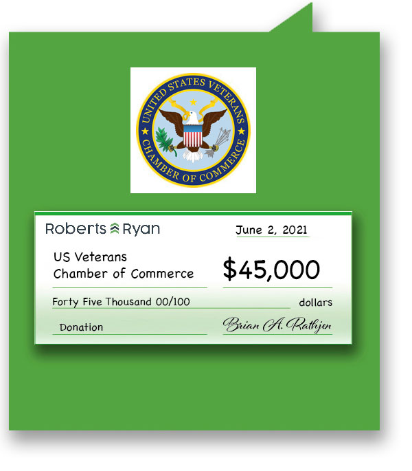 Roberts and Ryan donated $45,000 to US Veterans Chamber of Commerce in 2021