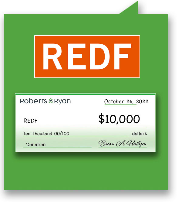 Roberts and Ryan donated $10,000 to REDF