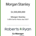 Morgan Stanley Senior Notes Due 2027 - January 2023