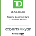 TD Bank Notes Due 2028 - January 2023