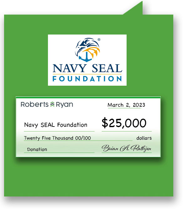 Roberts and Ryan donated $25,000 to the Navy SEAL Foundation