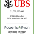 UBS Senior Notes Due 2025 - September 2023