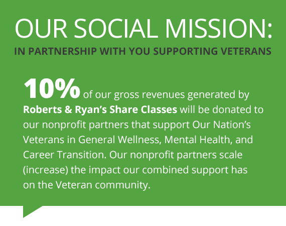 Our Social Mission: in partnership with you supporting veterans.