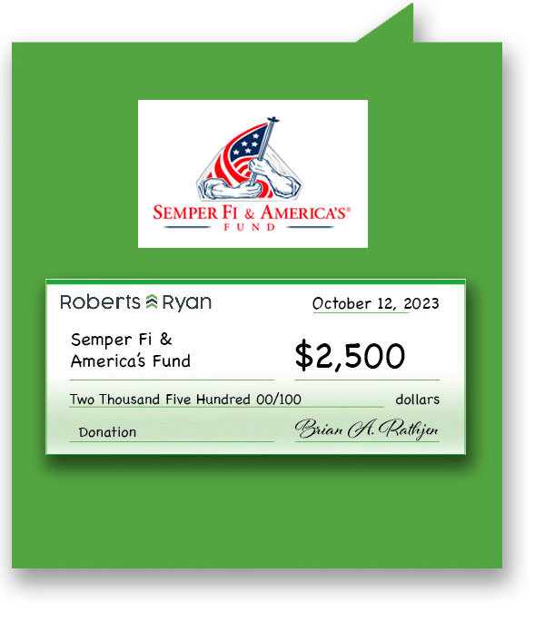 Roberts and Ryan donated $2,500 to Semper Fi & America's Fund