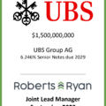 UBS Senior Notes Due 2029 - September 2023